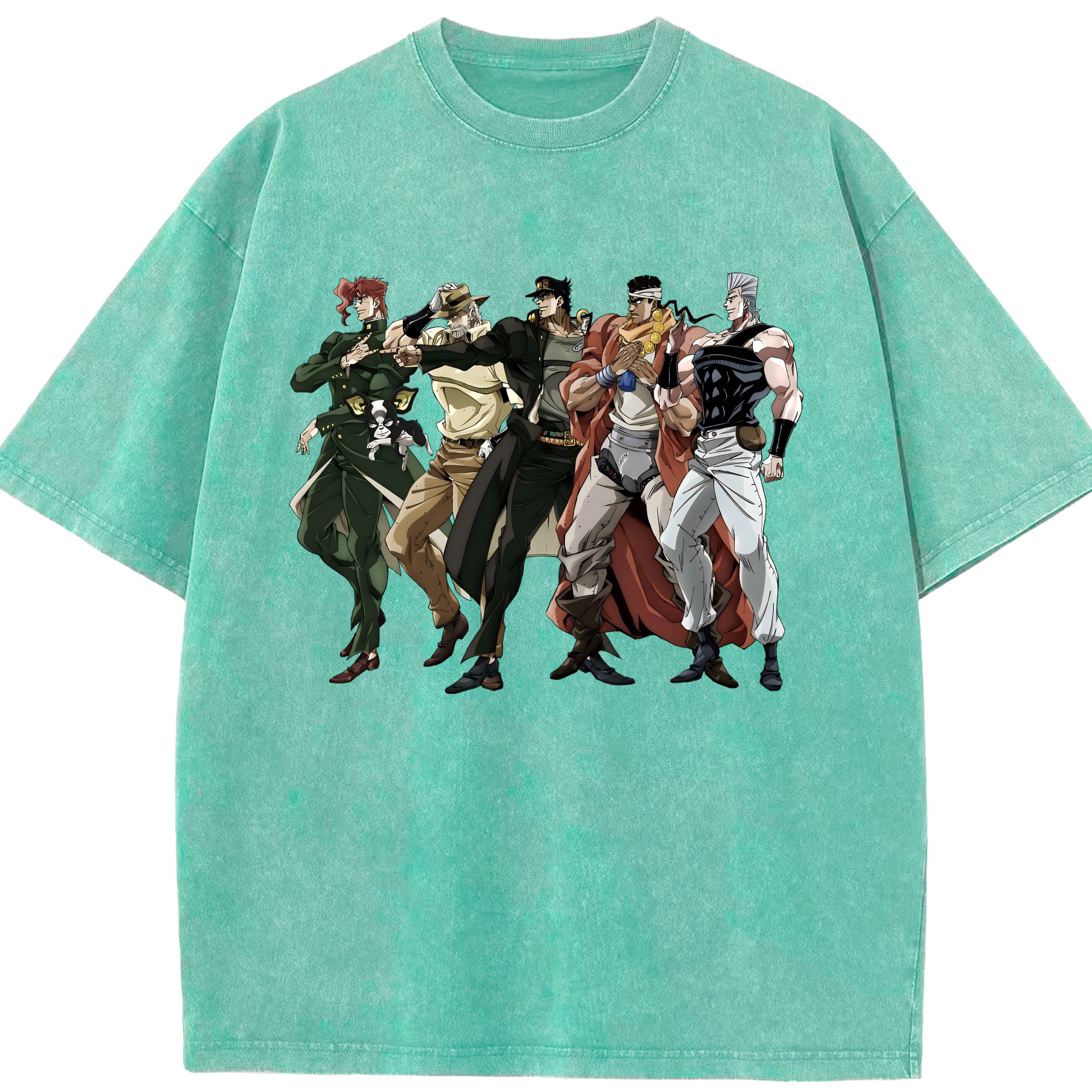 （画像用） ジョジョの奇妙な冒険 JoJo's Bizarre Adventure 綿100% ヴィンテージ風 半袖Tシャツ（フロントプリント）